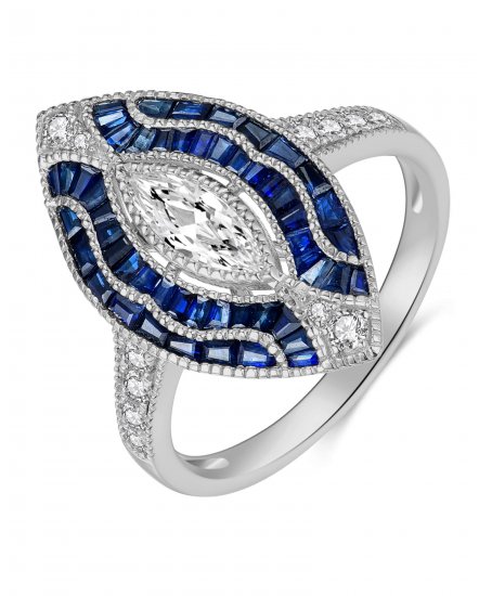 SAPPHIRE DIAMOND RING (TR4093)